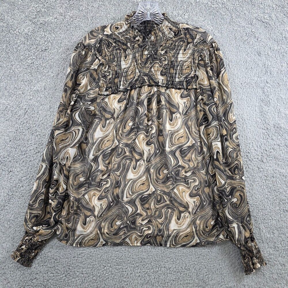 Haver London Women's Lined Blouse Size L Polyester Long Sleeve